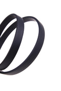 Italian Black Flat Rubber Cord 10 × 3 mm for Bracelets — Sold by the Meter